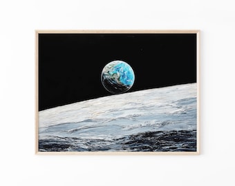 Artery8 Space NASA Apollo 11 Rocket Launch Lift Off Photo 9X9 Inch Square Wooden Framed Wall Art Print Picture with Mount