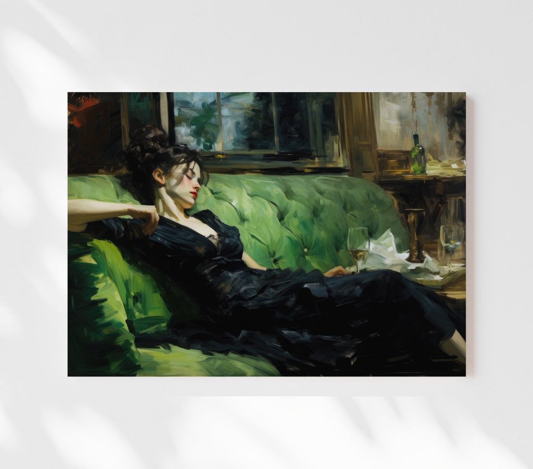 Decadent Young Woman After the Dance, Still Life Woman, Vintage Wall ...