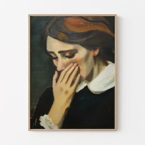 Funny Bathroom Interesting Smell Oil Painting Print | Decor Lady Classical Art Vintage Midcentury Print | Toilet Humor Amusing | FIS2