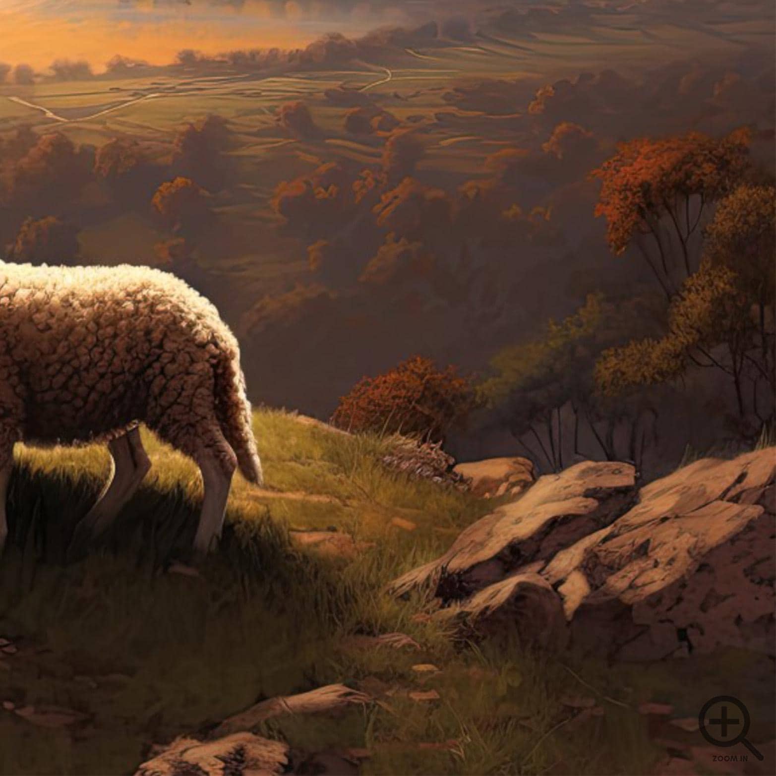 イエスが99匹の羊を去る絵画、迷いの羊のたとえ話、善き羊飼い、絵画