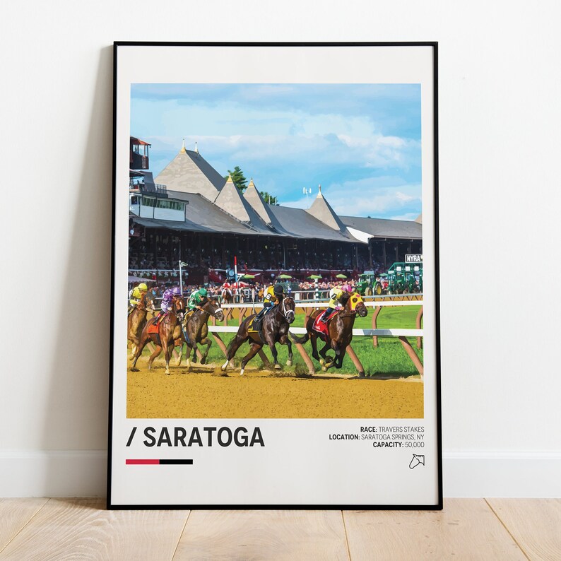 Saratoga Race Course Poster, Saratoga Poster, Horse Racing Decor