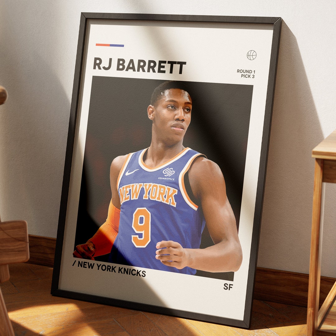 RJ Barrett Poster, New York Knicks Poster, NBA Poster, Minimalist