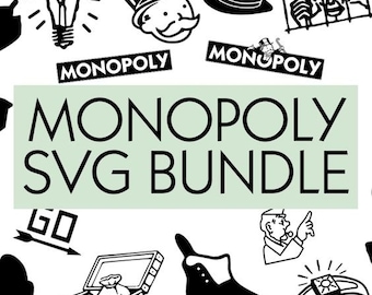 Monopoly SVG Bundle, Monopoly Symbols, Monopoly Characters, Monopoly Pieces, Monopoly SVGs