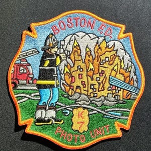 Toppa fotografica K7 del dipartimento dei vigili del fuoco di Boston, MA FDNY, New York Fire