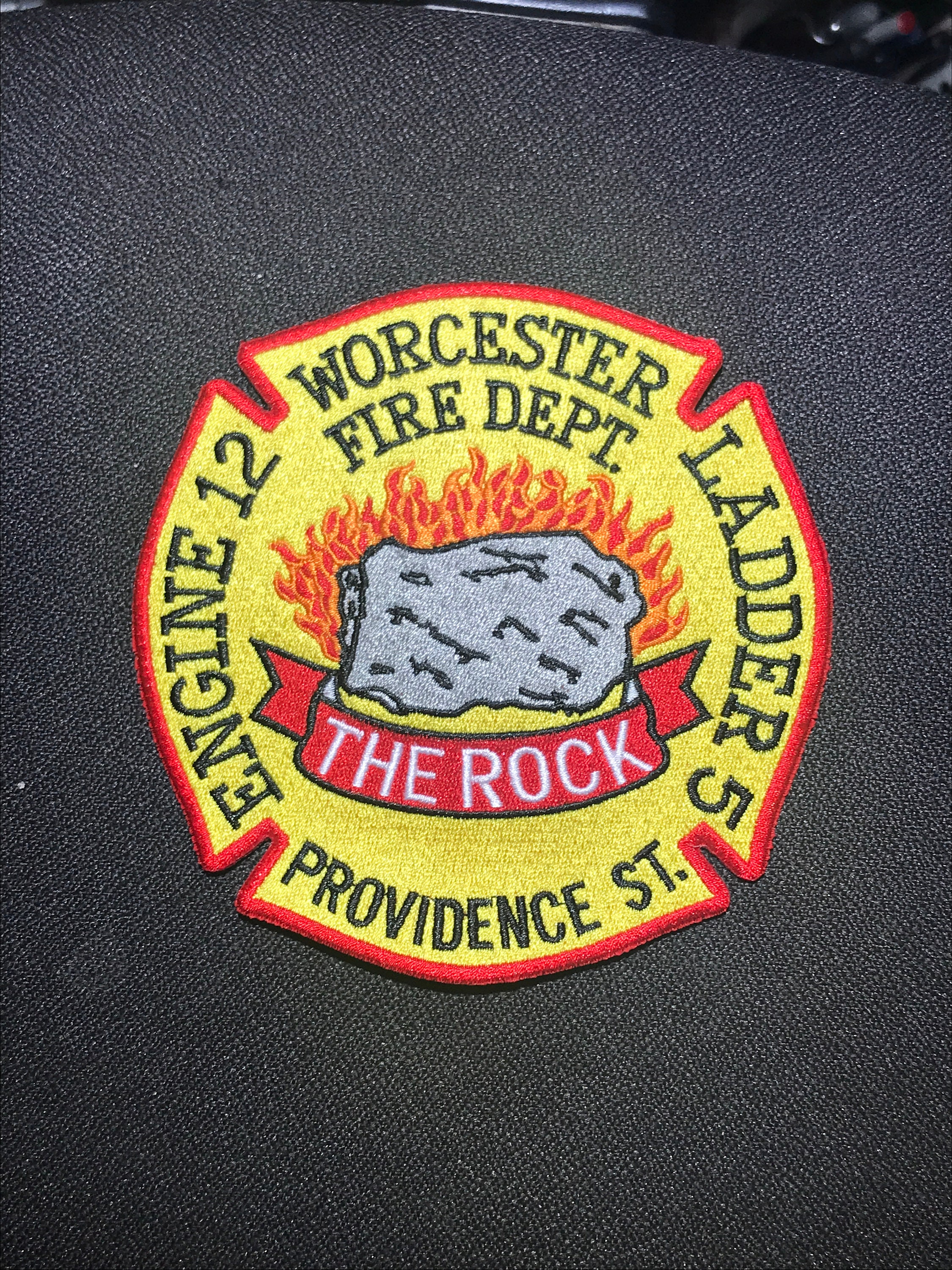 My Department Rocks Worcester Fire Dept Engine-12 Ladder-5 Yellow the Rock Patch MA Boston ...