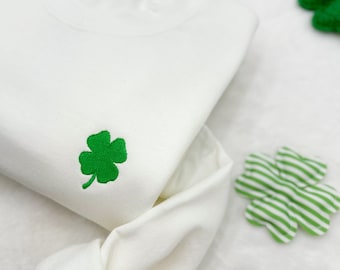 Sudadera con trébol bordado: Jersey de trébol del Día de San Patricio