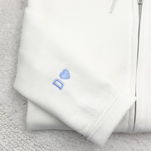 Custom Embroidered Bride Full-Zip Hoodie, Personalized Wedding Gift, Future Mrs image 3