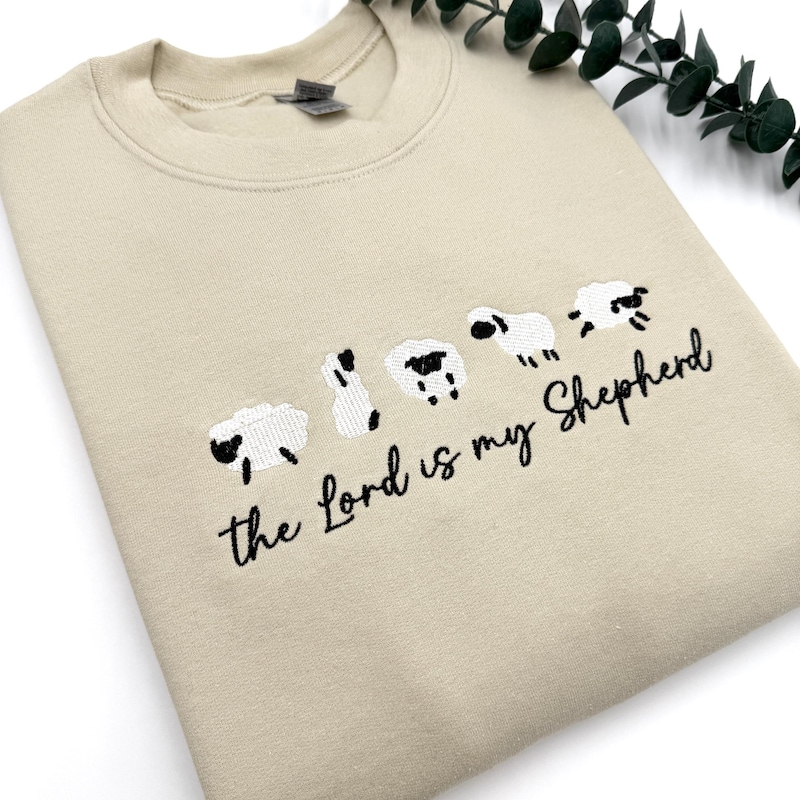 The Lord Is My Shepherd Embroidered Sweatshirt main image 0