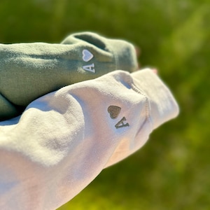Custom Embroidered Sleeve Sweatshirt or Hoodie: Personalized Initials