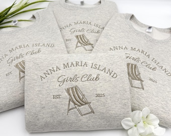 Custom Embroidered Bachelorette Sweatshirt: Charleston Social Club Wedding Favors