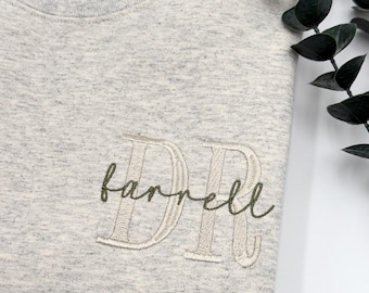 Embroidered Doctor Sweatshirt Hoodie: Custom DR Athletic Block Gift
