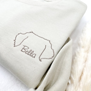 Sudadera con orejas de perro bordadas: nombre personalizado para tu mascota, regalo para mamá perruna