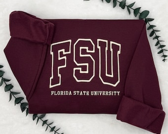 Embroidered University Sweatshirt, Custom College Crewneck, School Apparel