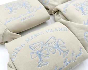 Custom Embroidered Bachelorette Sweatshirt: Bridal Party Wedding Favors