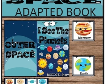 Interactive Adapted Books, The Planets Theme Adapted Book, Autism Adapted Book, Early Intervention, Speech Therapy, Preschool PDF