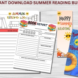 druckbares Lesezeichen für Kinder, druckbares Lesezeichen für Kinder, druckbares Buch für Kinder, druckbares Bündel für Leseprotokoll, druckbares Lesezeichen für Kinder, Buchbericht