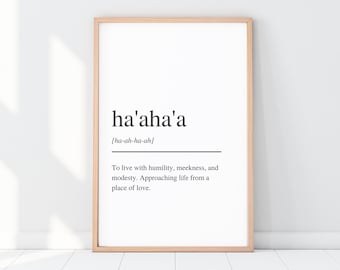 Impresión de definición de Haahaa, arte mural hawaiano (descarga digital)