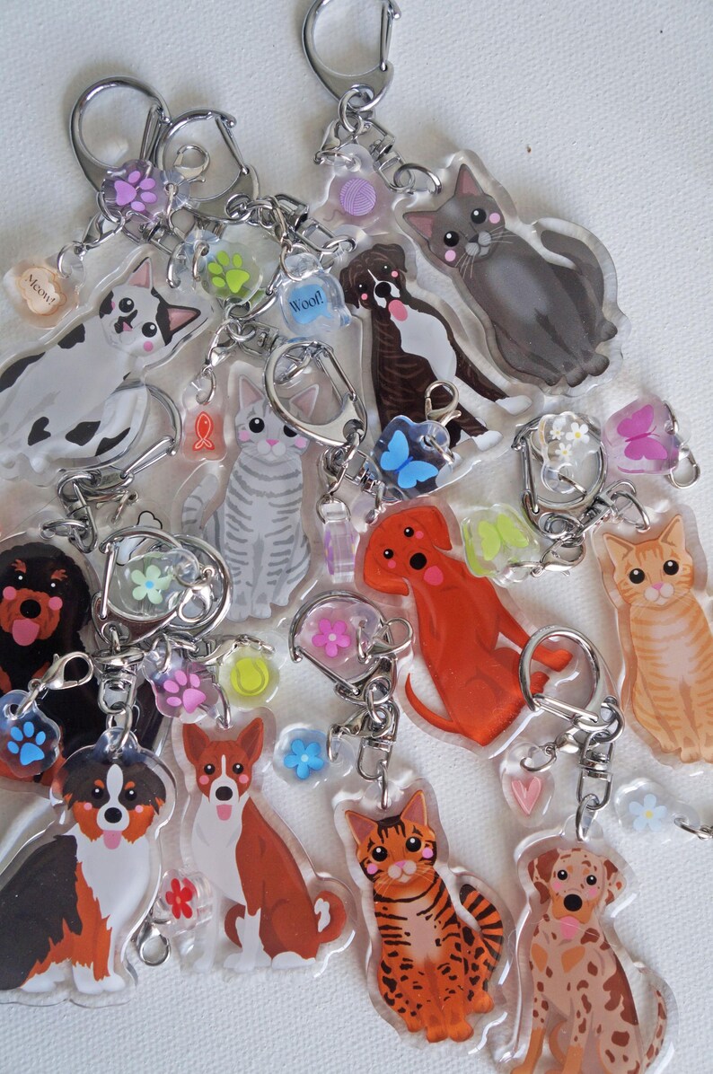Australian Cattle Dog Epoxy Keychain: Double-Sided Aussie Cattle Dog Design, Bag Charm image 12