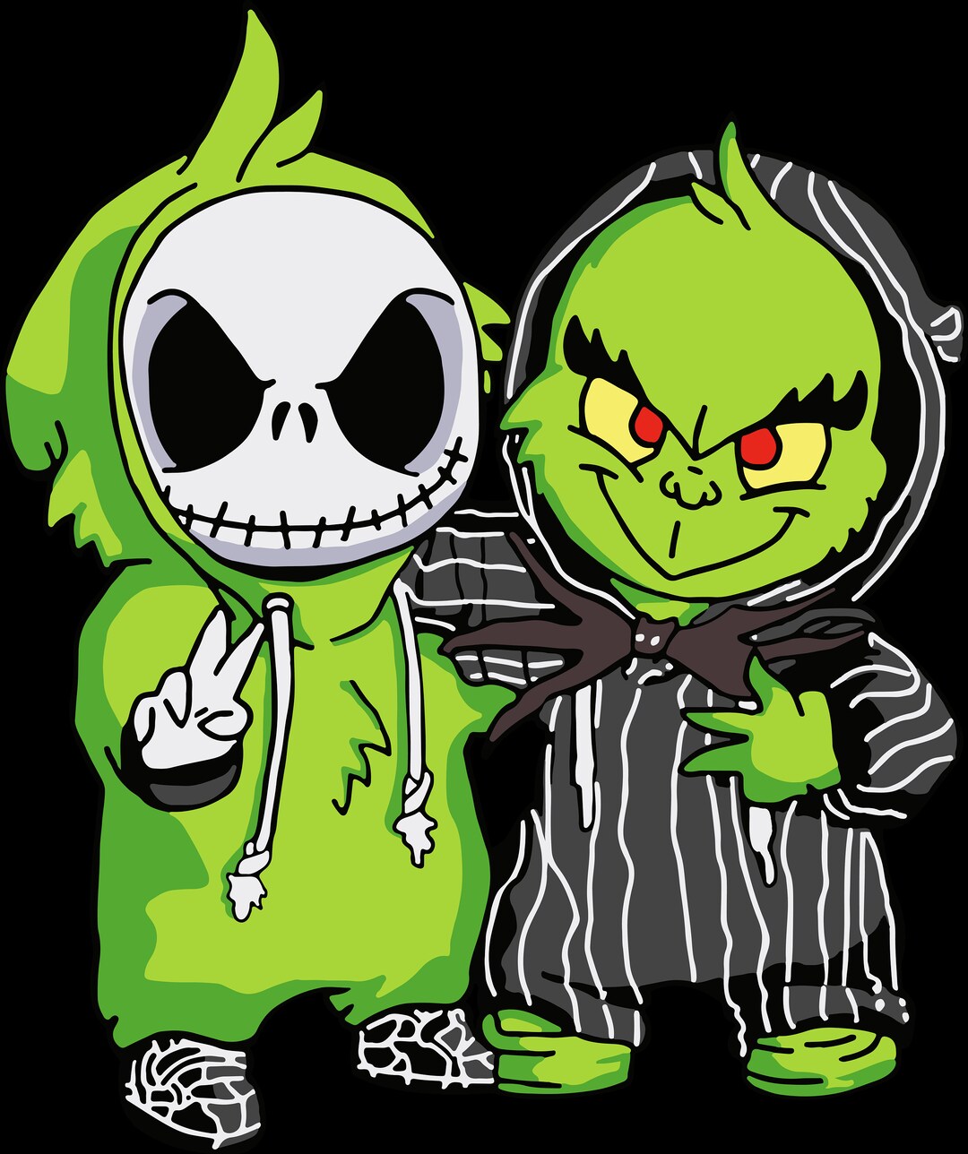 Grinch and Jack Skellington SVG Etsy
