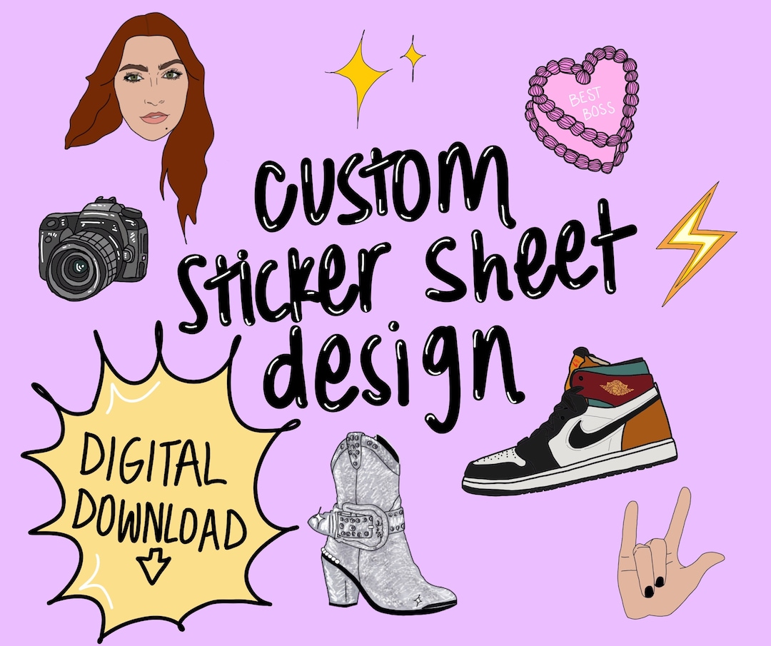 Custom Sticker Sheet Design - Etsy