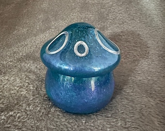 Pilz Aufbewahrungsbehälter Trinket Box Blau Grün mit Glitter Handgemachtes Pilz Glas für Geburtstagsgeschenk Muttertagsgeschenk für Sie