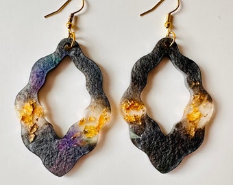 Dangle Earrings Holographic Silver and Gold sparkle Holo Earrings Mother's Day for Friend for Birthday Gift for Her