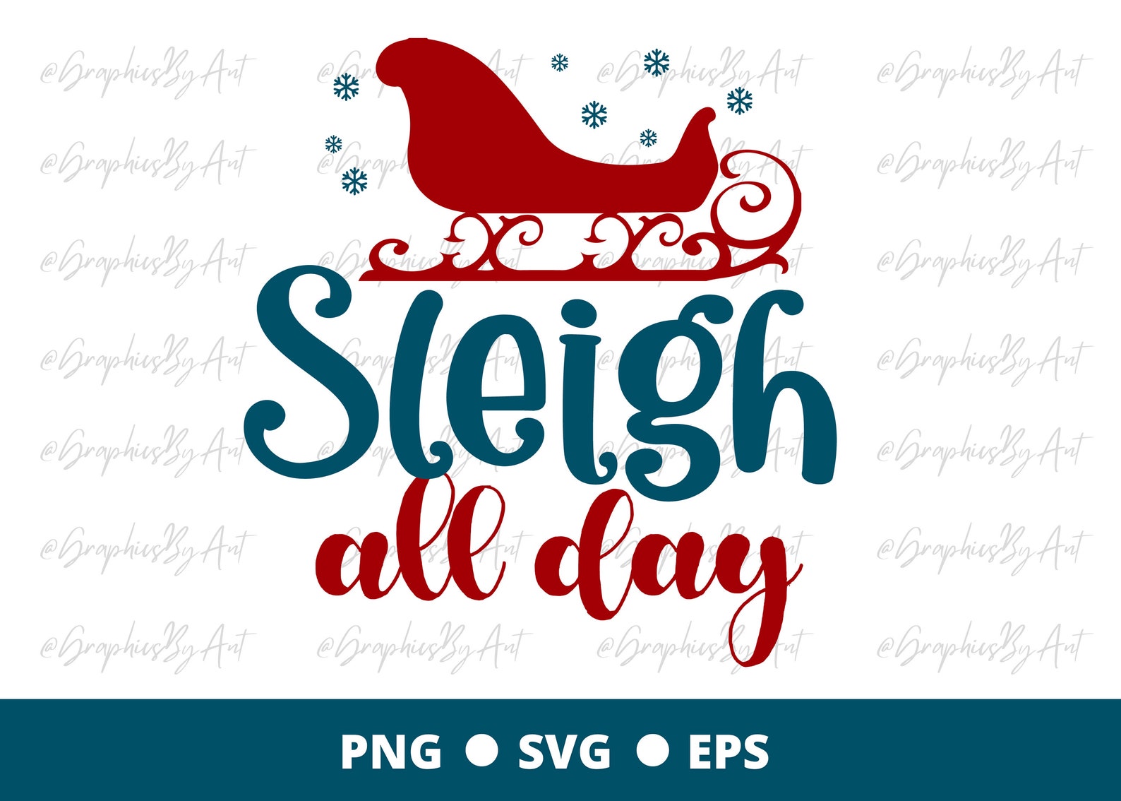Sleigh All Day PNG EPS SVG Sleigh Png Sleigh Eps Sleigh Etsy Canada