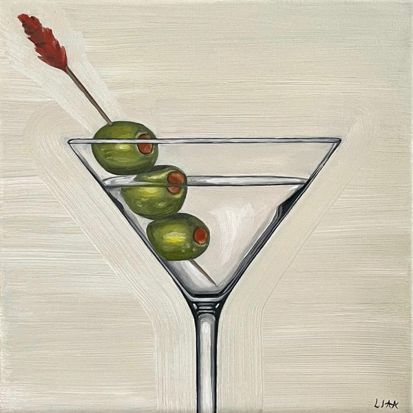 Martini Oil Paintings Etsy