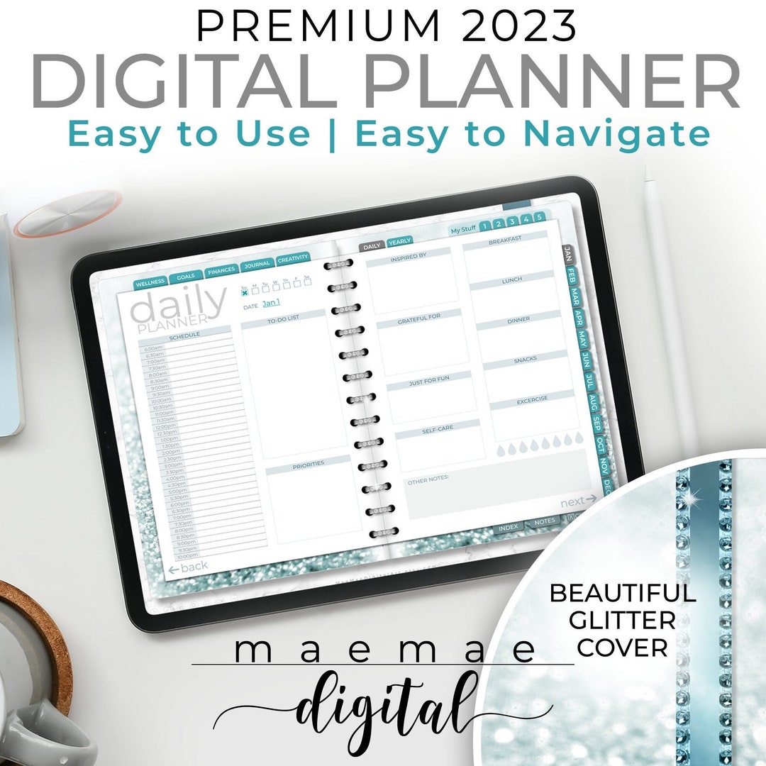 Premium Digital Planner 2023 2024 Dated iPad Goodnotes Notability