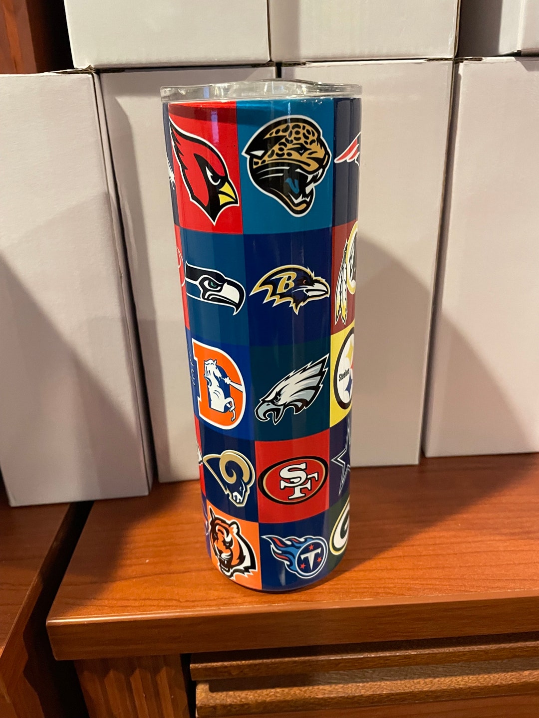 Nfl Toasters NFL Team Logo Football 20oz Insulated Stainless Steel Skinny Tumbler - Etsy