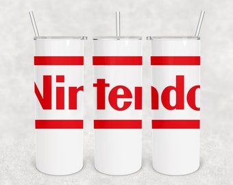 Nintendo Logo video arcade game 20oz insulated stainless steel tumbler