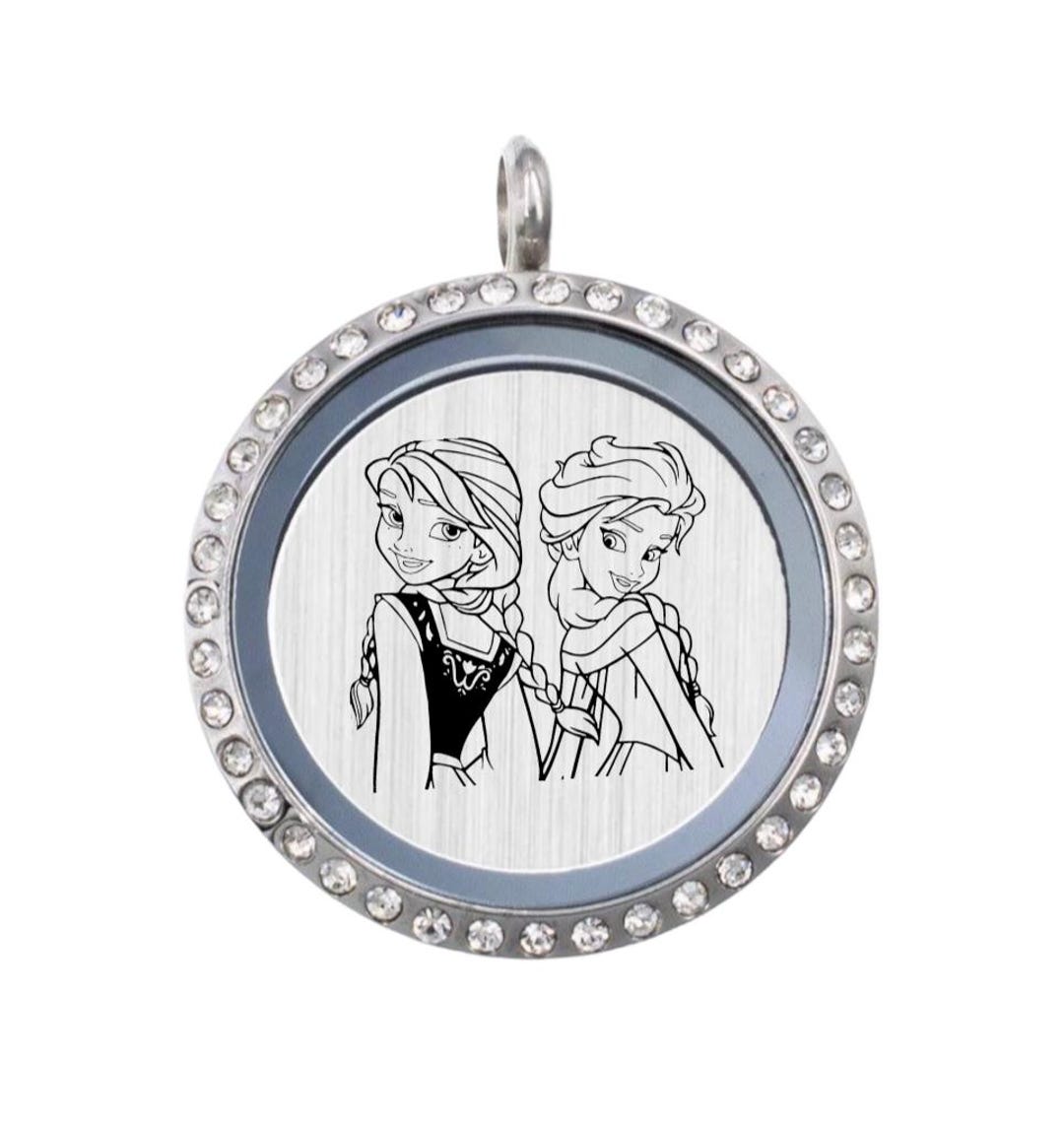 Iconic Frozen Elsa Charm Locket Necklace Etsy