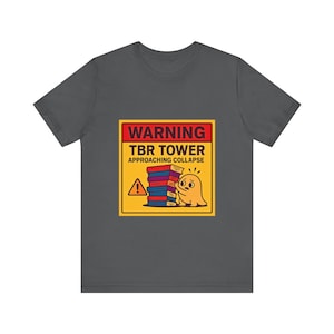 TBR Tower Collapse Soft Cotton T-Shirt: Book Lover Graphic Tee