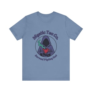 Mystic Tea Co Soft Cotton T-Shirt: Piping Hot Gossip Fantasy Graphic Tee