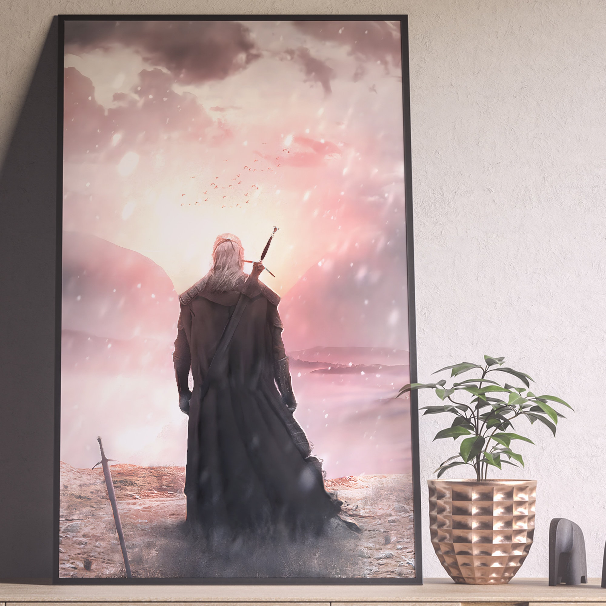 Witcher Poster Geralt Minimalist Poster Game History Poster sold by
