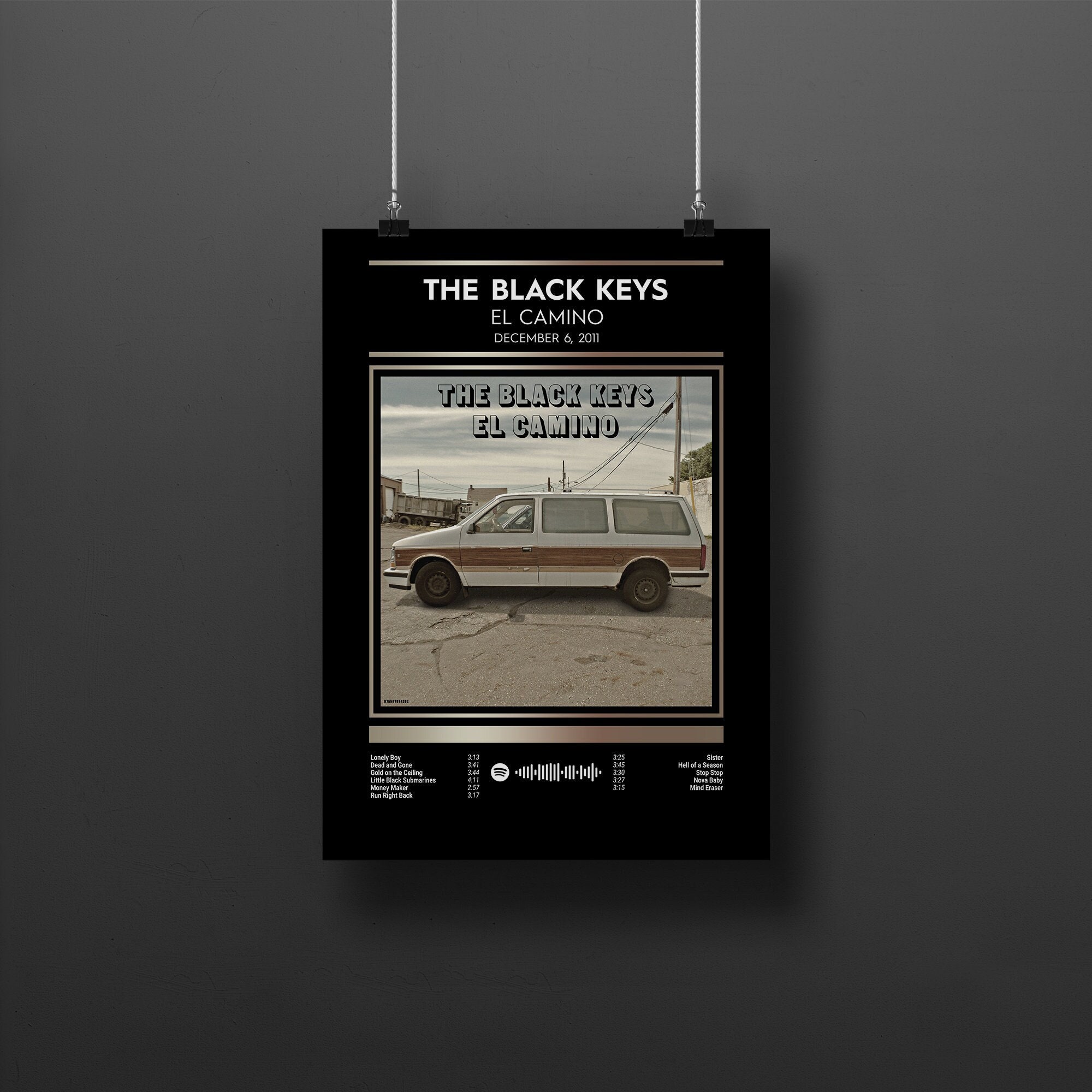 The Black Keys Poster El Camino Poster The Black Keys Album Cover Prints  sold by Elizabeth Hall, SKU 40148395