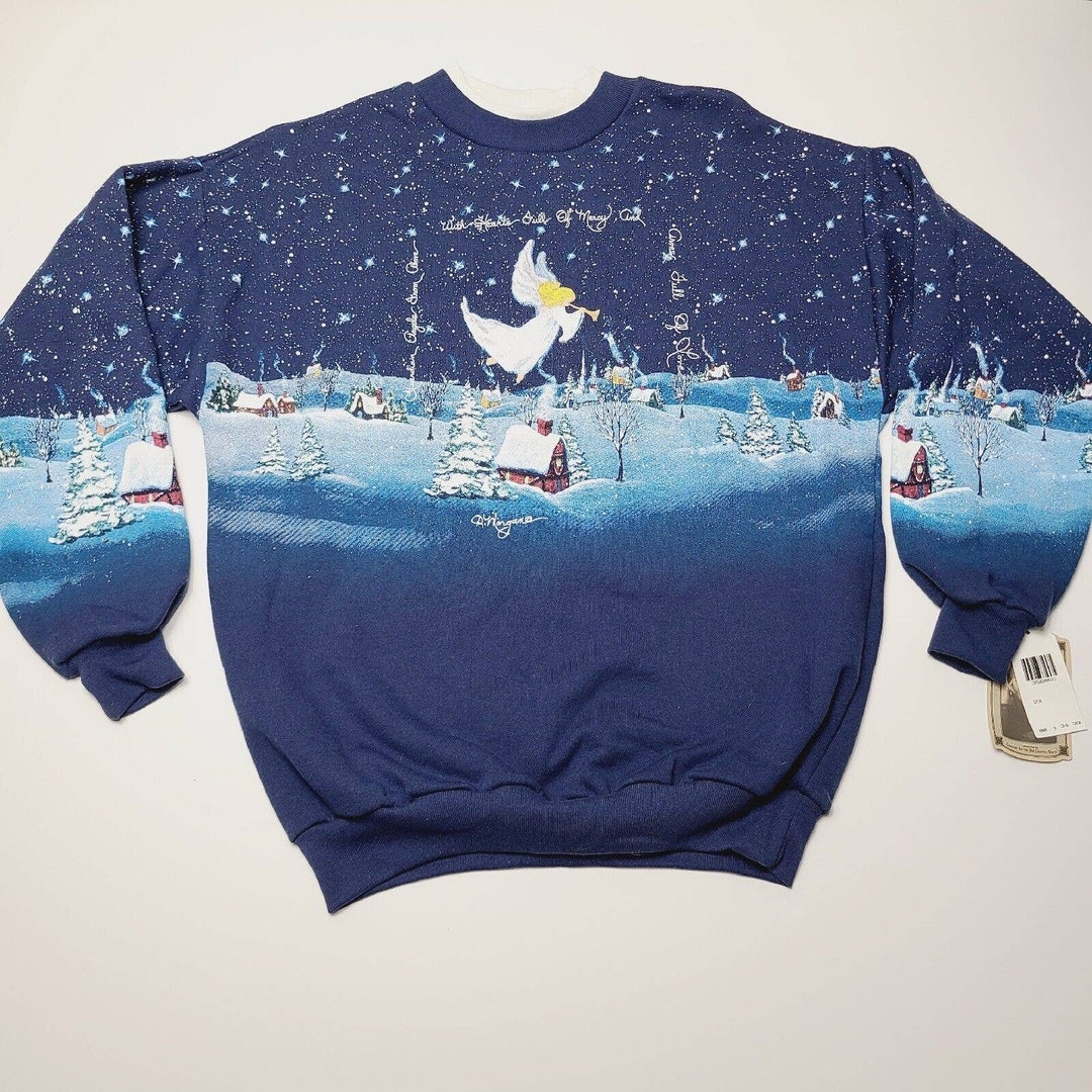 Vintage Artisans Sunschein Designs Sweatshirt Christmas Winter Print ...