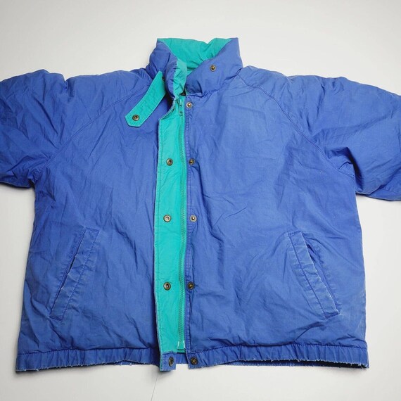 Red zip jacket with fleece lining Eddie Bauer 90s vintage made in USA size  mens medium – L N F