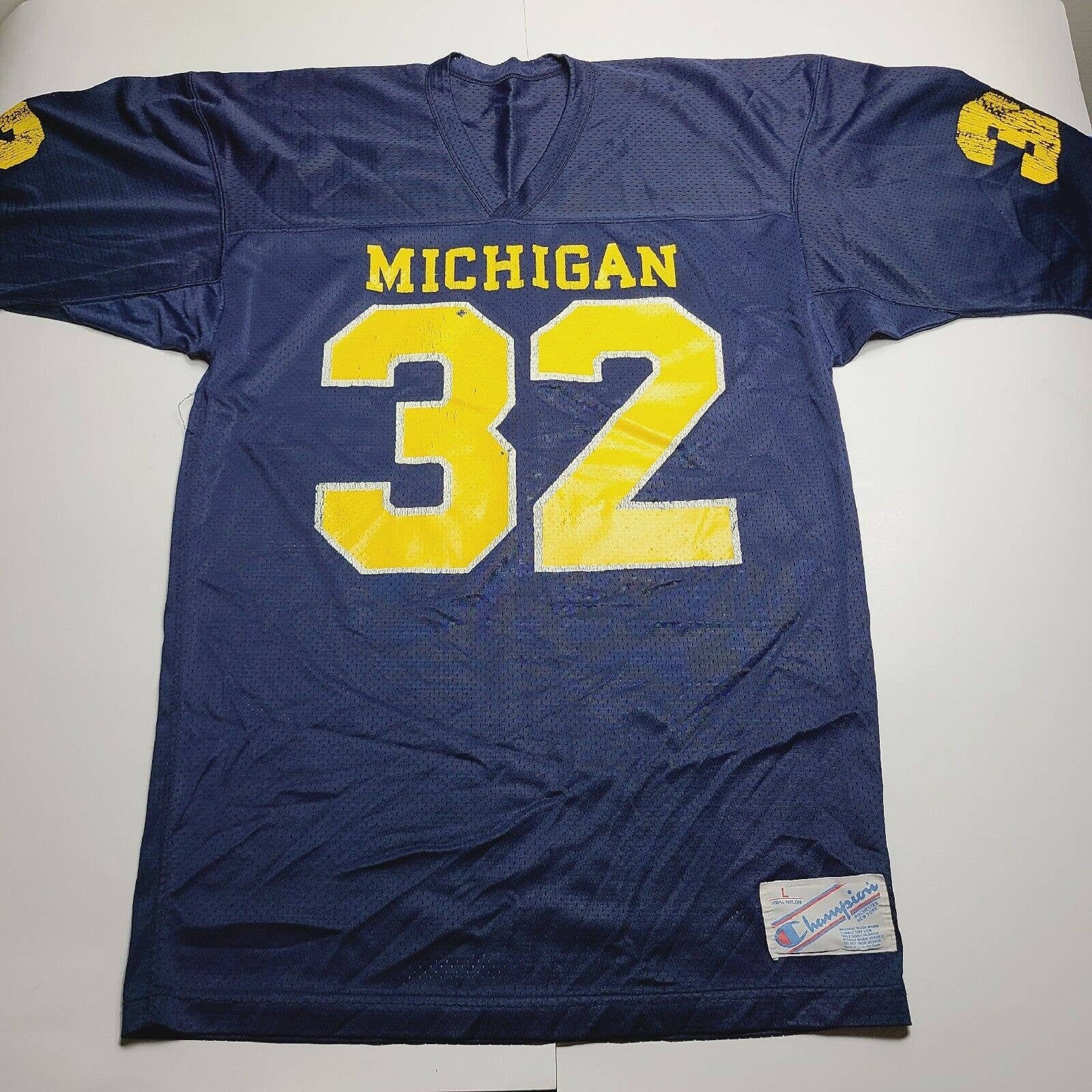 Jordan University of Michigan Football Navy Custom Game Jersey