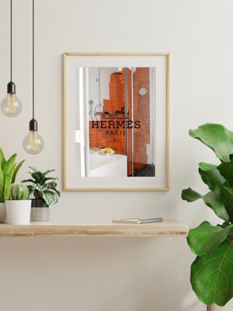 Hermes Bathroom Wall Art Etsy