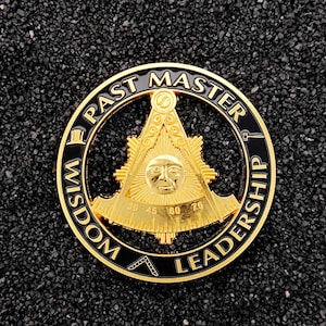 Masonic Car Emblem Past Master Freemason Auto Decal Sticker -  Masonic Gifts for men - Auto Decoration Freemasonry Emblem
