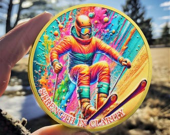 Medaglione AA per lo snowboard: regalo personalizzabile per la sobrietà
