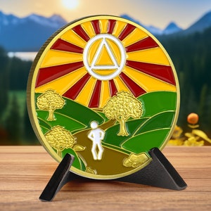 1-3 Years Sober Milestone Celebration Soberversary Coin - We Stood In The Sunlight At Last - AA Recovery Chips