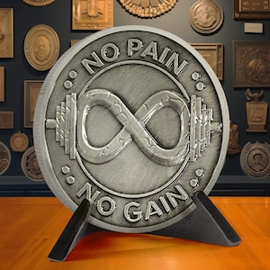 Infinite Power Motivation Coin: Silver Plated Fitness Gift