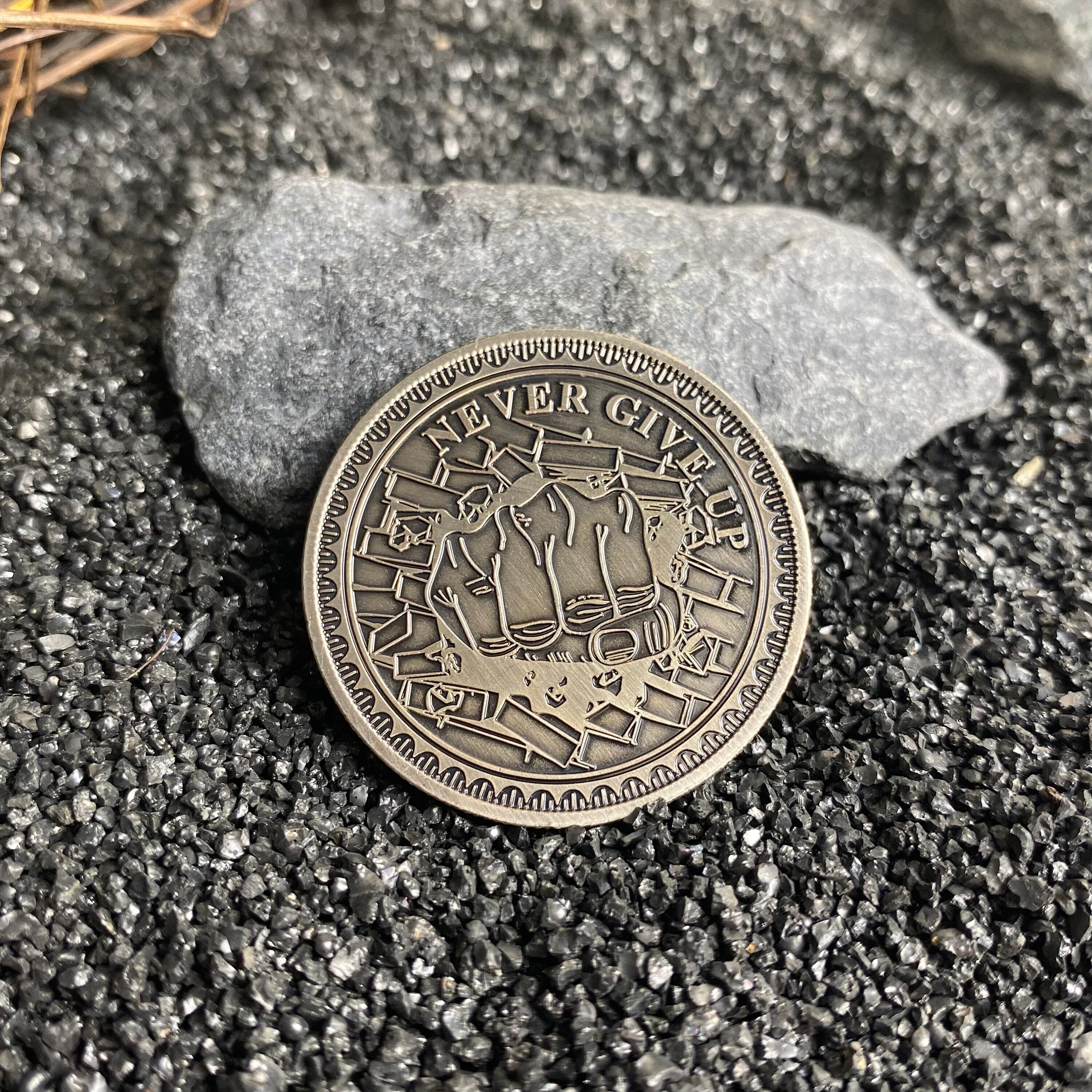 Inspirational Challenge Coins - Never Give up - Motivational Quote - Stoic  Coin - Encouragement Token Coin - Motivational Gift for Her/him - Etsy