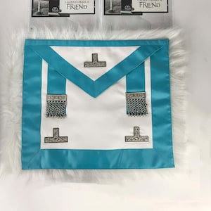 MM/WM Craft Master Masonic Apron in Synthetic Leather| Masonic Regalia OES Order of Estern Star Freemason Apron