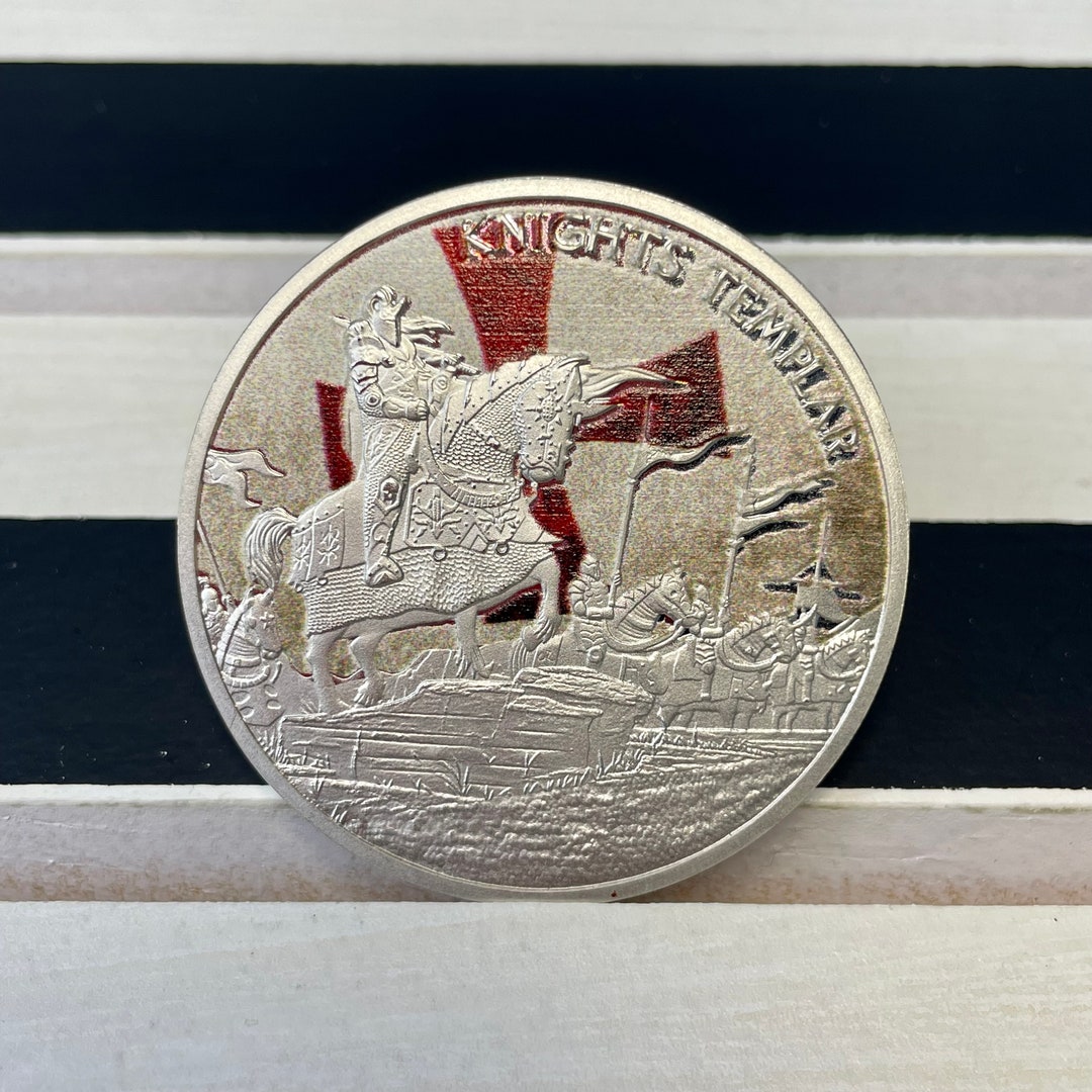 Médaille Du Chevalier Templier – Croix Rouge Commémorative – Cadeau Sympa Pour Les Fans D’Histoire Et De Chevalerie