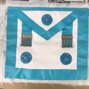 MM/WM Craft Master Masonic Apron in Synthetic Leather/ Masonic Regalia