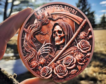 Memento Mori-mynt: Rosdöd, Skärskalle, Stoisk påminnelse