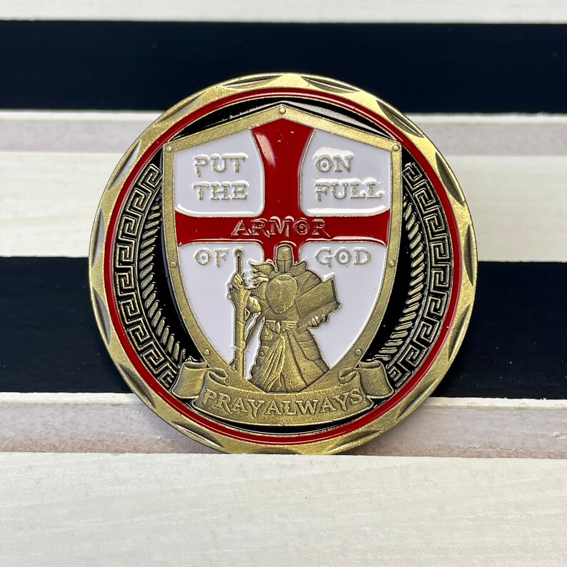 Armor of God Challenge Coin Knights Templar Challenge Coin Etsy